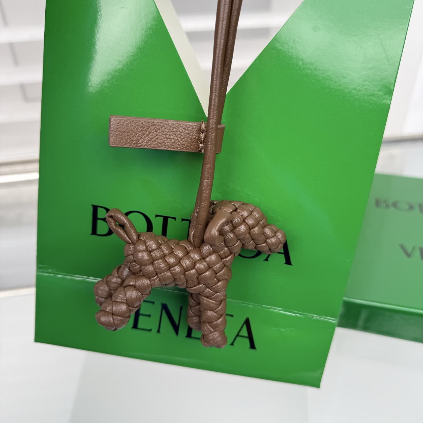 Bottega Veneta Leather Keychain
